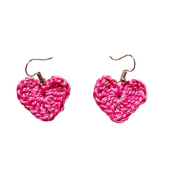 boucle d'oreille coeur crochet