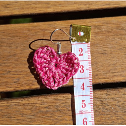boucle d'oreille coeur crochet
