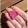 boucle d'oreille coeur crochet