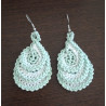 boucle d'oreille feuille crochet